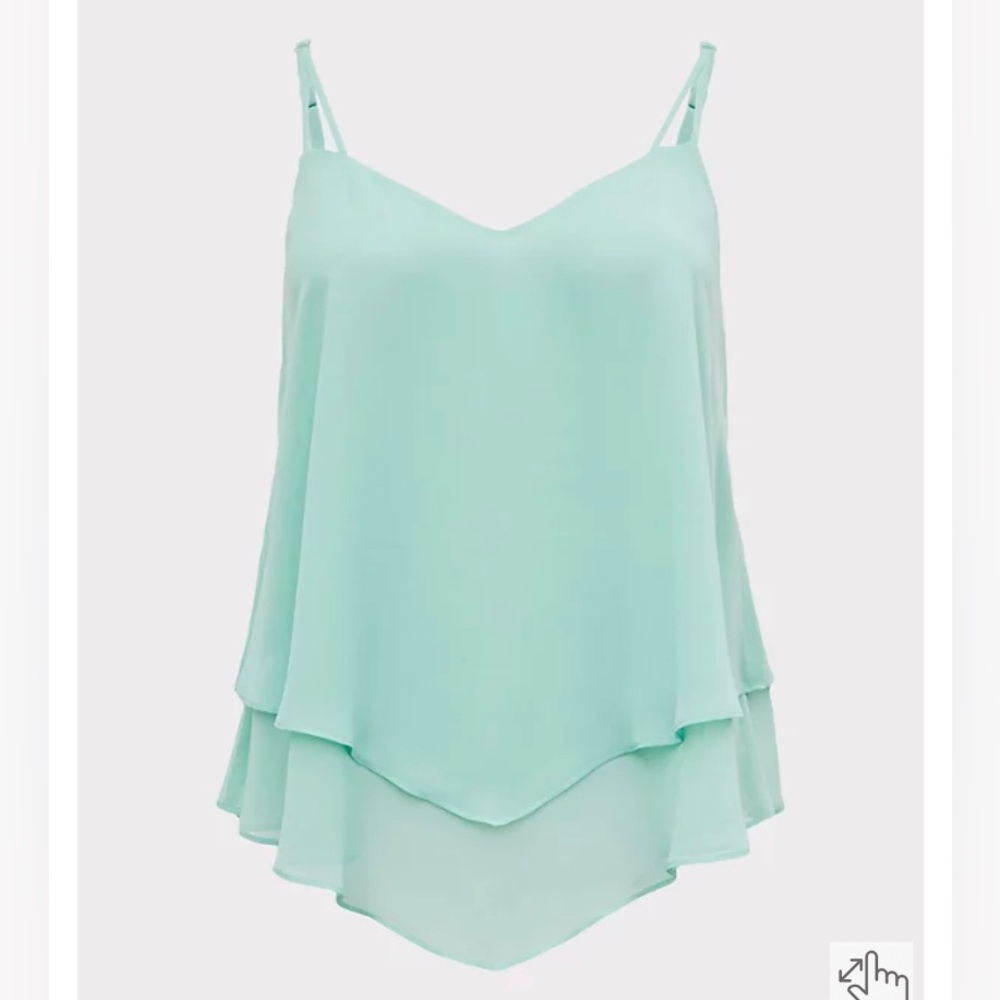 Torrid NWT GEORGETTE LAYERED SWING CAMI